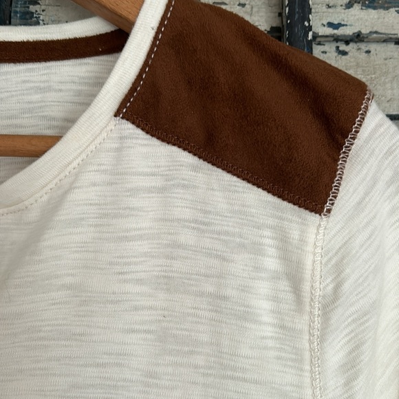 Lauren Ralph Lauren Henly Top with Faux Suede Accents Size Medium - Picture 4 of 7